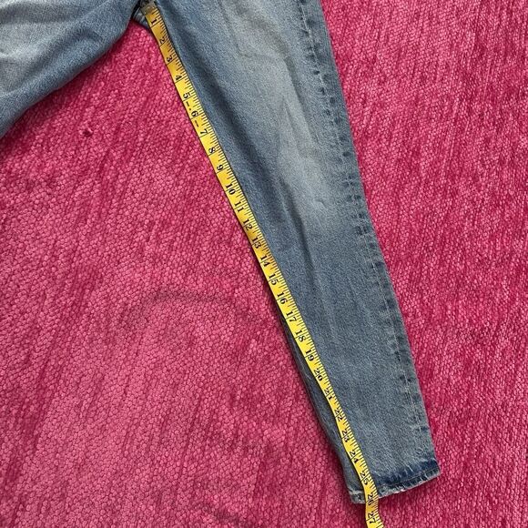 Agolde Nico High Rise Cropped Distressed Slim Jeans A093E-3002 Blue Size 29 - Picture 11 of 12